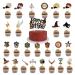 46 pieces Harry Magic Cake Topper Harry Magic Cake Disclassation Harry Magic Muffins Deco Harry Magic Tortendeko Harry Muffins Topper For Boy Girl Birthday Center Coration