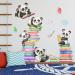 OOTSR Panda Bear and Book Wall Decals - Cute Animal Home Decor for Kids Bedroom & Nursery - Buy Online on GoSupps.com