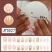 Glossy White Flower Gold Glitter Square Press-on Nails with Rhinestone Design - 24Pcs - Buy Online on GoSupps.com