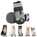 Eyin dog shoes Paw protection 2 pieces breathable dog shoes with a non-slip sole and reflective Velcro fastener for small medium and large dogs outdoor sports gray size 2 size 2: width 4.4 cm C-gray breathing active (2 pieces)