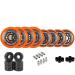 Labeda Gripper Asphalt Outdoor Inline Roller Hockey Wheels with Ceramic Bearings Orange 85A 76mm / 80mm Hilo 8-Pack