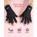 Meto UV Nail Gloves - UPF50+ Professional Fingerless UV Light Gloves for Gel Nails and Skin Protection (Black) - Buy Online on GoSupps.com
