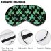 Retro Green Clover Pattern Sleep Mask - Adjustable Strap Eye Cover for Blocking Light, Ideal for Travel, Naps - Men and Women - Buy Online on GoSupps.com