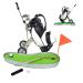 Dual-Purpose Golf Pen Holder with 3 Piece Pens Desktop Toys Decoration Entertainment Novelty Golf Pen Set Gifts for Men Fathers Day Golf Souvenirs Unique Gifts for Golfer Fans Coworker