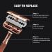 Shop Premium Rose Gold Safety Razor & 10 Double-Edged Blades | International Shipping Available - Buy Online on GoSupps.com
