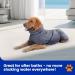 Happy Hachi Microfiber Dog Bathrobe - Super Absorbent Fast Drying Towel for Small Medium & Large Dogs & Cats | Gray XL - Buy Online on GoSupps.com