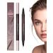 Huayeex Eyebrow Pencil Waterproof 2in1 Eye Line Pencil Smudgeproof Eyebrow Pencil for Women Girls Beauty Makeup Cosmetics Dating Party Meeting - Buy Online on GoSupps.com