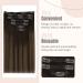FSHINE Balayage Clip-In Hair Extensions | 55cm Real Human Hair - 7PCS Silky Ultra-Quality | Perfect for Christmas Styles #2/8/2 & #2/6/2 - Buy Online on GoSupps.com