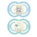 MAM Perfect Night Baby Pacifier Patented Nipple Glows in the Dark 2 Pack 6-16 Months Boy (Design May Vary)