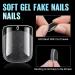 TOMICCA Extra Short Square Fake Nail Tips - 192Pcs Half Matte Acrylic Pre Filed Gel Tips for DIY & Salon - Perfect for Beginners & Professionals - Buy Online on GoSupps.com