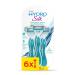 Schick Hydro Silk Sensitive Skin Disposable Razors for Womens, 6 Count