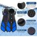 Sugaroom Blue Swim Fins - Adjustable Open Heel Diving Flippers for Adults and Kids - Includes Mesh Bag - Ideal for Snorkeling, Lap Swimming, and Scuba Diving - L/XL Size - Buy Online on GoSupps.com