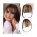 Fake Bangs Synthetic Air Bangs Styling Tools Clip In Hair Extension Fake Invisible Fringe Natural Black Brown Bangs Hair Accessories Bangs Hair Clip Extensions(K18-2) 6 inches K18-2