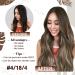 Hetto Microring Extensions | Real Hair Ombre Remy Loop #4/18/4 Dark Brown & Ash Blonde - 55cm 50g - Buy Online on GoSupps.com