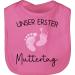Shirtracer - Baby Bib - Our first Mother's Day watercolor feet pink black 1 Pink