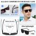 Black MARE AZZURO Large Square Reader Sunglasses for Men | Outdoor Sun Reading Glasses 1.0 | 1.25 | 1.5 | 1.75 | 2.0 | 2.25 | 2.5 | 2.75 | 3.0 | 3.5 | 4.0 - 1.00 - Buy Online on GoSupps.com