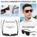 MARE AZZURO Large Square Reader Sunglasses for Men - Outdoor Sun Reading Glasses (1.0 - 4.0) - Stylish Black 1.75 - Buy Online on GoSupps.com