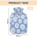 Mnsruu 2L Hot Water Bottle with Soft Cover - Daisy Flowers | Perfect Christmas Gift for Women & Kids - Buy Online on GoSupps.com