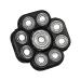 Attachement de la t te de rasoir lectrique - 9 Blade Double Track Raser Remplacement Fast lisse Universal Rotary Shaver Pi ces 3 54x3 54 pouce Retabolique cheveux chauve humide | Utilisation quot Black