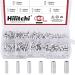 Hilitchi 600 Pcs 6 Sizes Single Barrel Crimp Sleeves Mini Aluminum Crimp Sleeves Connector Kit for Fishing Line for 1.0, 1.2, 1.4, 1.6, 1.8, & 2mm Fishing Wire Dia.