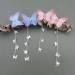 4 Pairs (8 Pieces) Butterfly Hair Clips Fairy Hair Clip Tassel Hair Accessories Elegant Headwear Hair Accessories for Girls Women - Buy Online on GoSupps.com