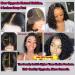 Jessica Bob Human Hair Wig 13x6 HD Lace Front Short Curly Brazilian Remy Hair for Black Women (8 Inch) - Buy Online on GoSupps.com