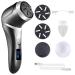 Asiaark Foot Callus Remover - Rechargeable Waterproof Electric Foot Files for Dry Hard Dead Skin and Cracked Heels Professional Pedicure Tools with 3 Grinding Heads and 2 Speeds