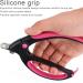 Stainless Steel Acrylic Nail Clipper Cuticle Nipper Silicone Handle Foxtail Dual Purpose Tip Trimmer Suitable for False Nails Acrylic Nails Gel Nails - Buy Online on GoSupps.com