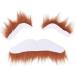 Mustaches Eyebrow Set Self Adhesive Fake Beard and Fake Eyebrow Set False Facial Hair Costume Accessory for Adults Brown - Buy Online on GoSupps.com