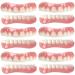 Hfdhd dentures pebbles perfect smile teeth immediately cosmetic veneers temporary prostheses upper and lower reusable tooth whitening for bad teeth men women 6 pairs