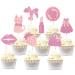 Princess Cupcake Toppers 24 PCS Pink Glitter Girls Cupcake Toppers Princess Party Decorations Cupcake Picks for Wedding Bridal Shower Girls Birthday Party Cake Decorations Supplies - Buy Online on GoSupps.com