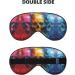 Color Skulls Print Unisex Sleep Mask | Double-Sided Eye Mask for Sound Sleep & Skin Care - Buy Online on GoSupps.com