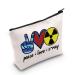 Levlo Xray Technologist Cosmetics Pocket Make-up Pocket X-ray technology gift X-ray make-up bag with zipper for women and girls Peace Love X-rays