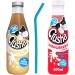 Milkshake Mix Bundle with 1x Crusha Vanilla 500ml 1x Crusha Strawberry 500ml 1x Reusable Silicone Straw and 1x Wonder Bundles Milkshake Recipe Leaflet - Buy Online on GoSupps.com