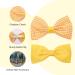 Basic Sense School Bow Hair Clips and Elastic Plain & Gingham Set - Accessories for Girls Yellow - Buy Online on GoSupps.com