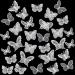 30 PCS Lace Butterfly Applique Embroidery Butterfly Sew Iron On Patch, Organza Patches Butterfly Applique for Wedding Bridal Dress Sewing Craft DIY Clothes Hair Ornaments (White) White Butterfly Patch