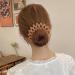 Bird Nest Hair Clips 1/7 Magic Hair Clips Hair Styling Accessories Teeth Styling Hair Clips Velvet Expandable Hair Bun Maker for Making Ponytail Bun and Hairpin Khaki - Buy Online on GoSupps.com