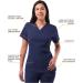 Adar Pro Flawless Plus Scrub Set for Women - Elevated V-Neck Top & Jogger Scrub Pants Small Navy - Buy Online on GoSupps.com