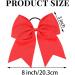 2 Pieces 8 Inch Large Ribbon Bows Hair Ties School Girls Red Ribbon for Hair Ponytail Holders Hair Styling Accessories (Red) - Buy Online on GoSupps.com