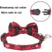 ADOGGYGO Christmas Cat Collar 2 Pack - Red Green Plaid Pattern Xmas Kitten Collar with Bow Tie Bell - Cute Holiday Collar for Kitten Cat - Buy Online on GoSupps.com