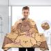 Waterproof Barber Cape | Cute Dog Hand-Drawn Cartoon Cheetah Haircut Bib for Men & Unisex - Buy Online on GoSupps.com