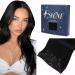 FSHINE CLIP in Extensions real hair black 35cm 120 gram remy real hair extension clip brazilian hair smooth hair extension real hair clip human real hair for women 7 pcs for women #1 1.1 clip #1 35cm