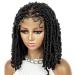 14 Double Full Lace Knotless Box Braided Wig for Black Women | Synthetic Short Bob Dreadlock Braided Wig with Baby Hair | Handmade | 1B Color - Buy Online on GoSupps.com