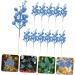 HOMSFOU 24 Pcs Christmas Imitation Berries Christmas Berries Picks Artificial Berry Twig Stem Gold Floral Picks Glitter Holly Berry Stem Xmas Red Fruit Home Decor Household Ribbon Foam Bluex2pcs 19X5X5CMx2pcs - Buy Online on GoSupps.com