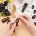 BENECREAT 24 Sets Essential Oil Roller Inserts Kit - Stainless Steel Balls & Black Caps for 5-15ml Bottles | Ideal for Essential Oils & Cosmetics - Buy Online on GoSupps.com