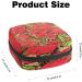 Menstruation Bag with Zipper for Women & Girls - Stylish Red Equinox Blume | Perfect for Tampons & Napkins - Buy Online on GoSupps.com