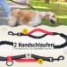 Buy Premium Jogging Line Dog Leash 120-170cm | Elastic Reflective Tear-Resistant Padded Belly Belt | Free-Handed Walks & Hikes - Red - Buy Online on GoSupps.com