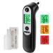 Ear thermometer for baby adults ear fever thermometer with old precision and color-coded temperature display digital infrared thermometer with 21*disposable protective caps (black)