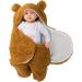 CUQOO Super Soft Newborn Baby Swaddle Suit in Brown | Thermal Swaddle Blanket | 100% Cotton Inside | Newborn Essentials - Buy Online on GoSupps.com