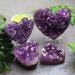 Natural Crystal Rough 1pc 40mm-70mm Rough Natural Heart Shaped Amethyst Geode Cluster Crystals Stones Beautiful Natural Crystal Stone (Size : 1pc 70mm) - Buy Online on GoSupps.com